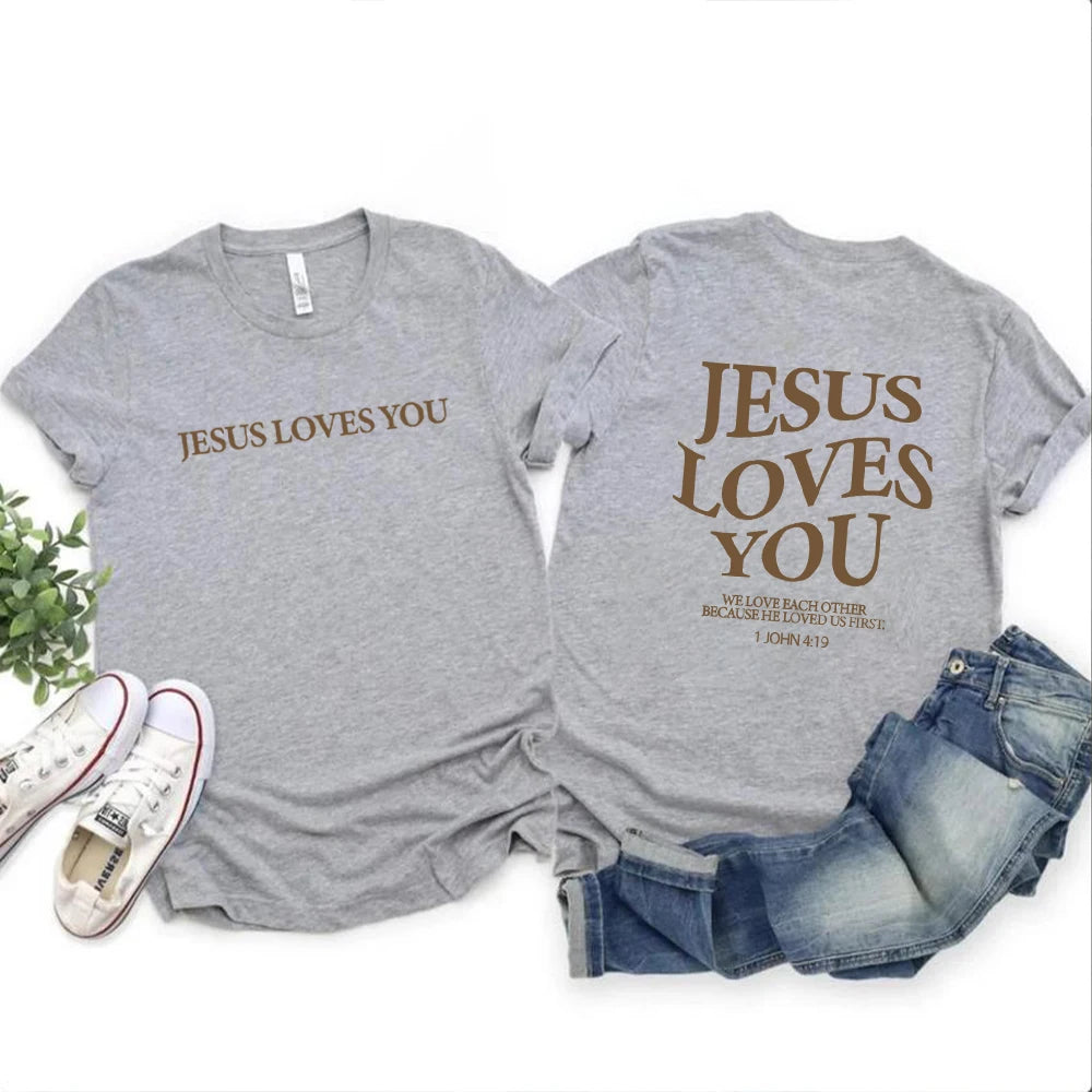 Jesus Loves You Shirt Love like Jesus Shirt Christian Merch Christian Tee Jesus Is King Bible Verse Shirt Christian Apparel