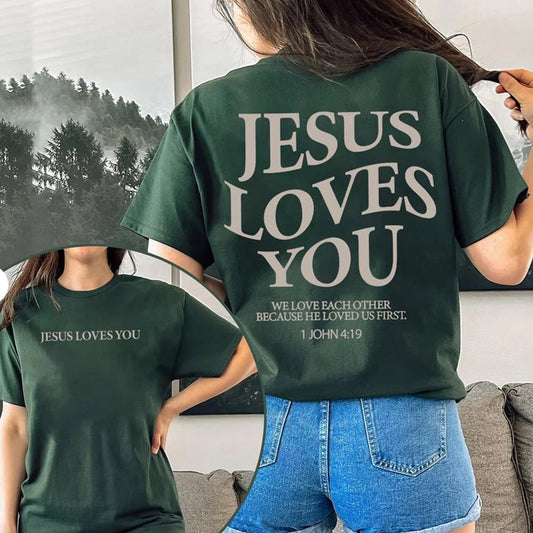 Jesus Loves You Shirt Love like Jesus Shirt Christian Merch Christian Tee Jesus Is King Bible Verse Shirt Christian Apparel