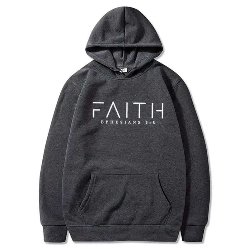 Faith Hoodie Ephesians Hooded Bible Verse Sweatshirt Christian Clothing Christian Women Pullover Unisex Trendy Hoodie