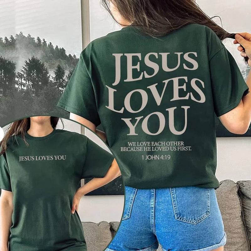 Jesus Loves You Shirt Love like Jesus Shirt Christian Merch Christian Tee Jesus Is King Bible Verse Shirt Christian Apparel