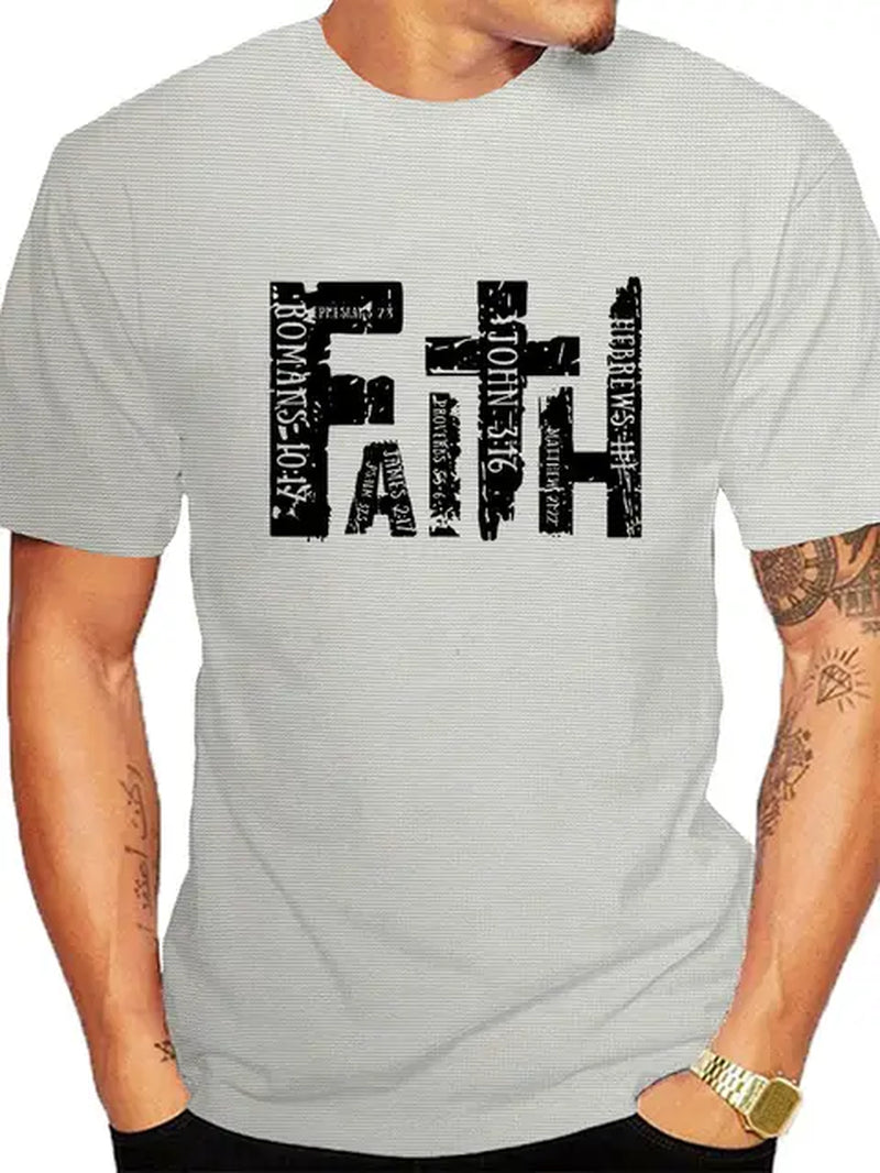 FAITH Christian Shirt, Bible Verse T-Shirt, Religious Outfit, Retro Faith T Shirt, Christian Cross Graphic Tees, Faith Shirt