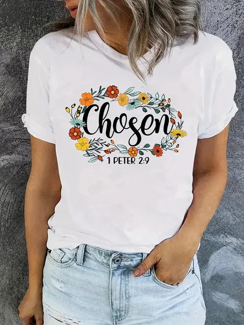 Bible Verse Tshirt Christian Shirt with Bible Verse Religious Aesthetic Tee Chosen Bible Verse Tshirt 