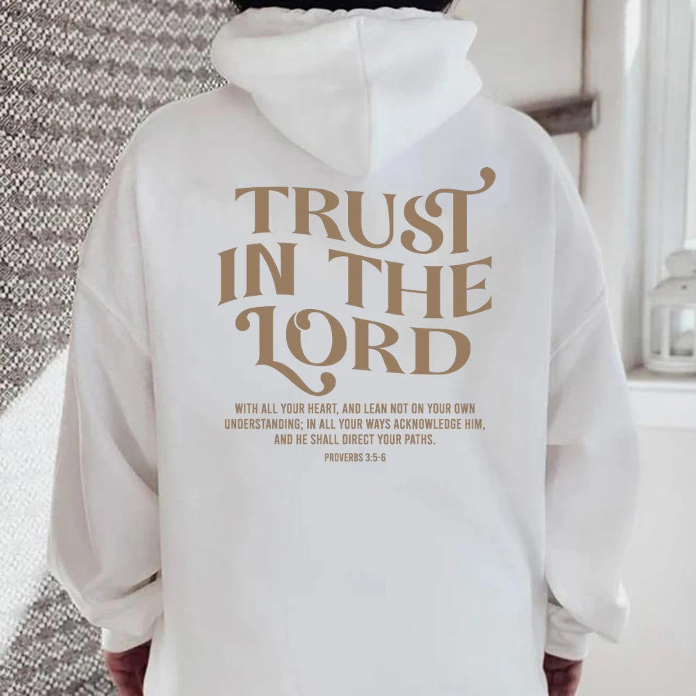 Aesthetic Christian Sweatshirt Bible Verse Hoodie Women'S Religious Hoodies Trust in the Lord Pullover Faith Top Christian Gifts