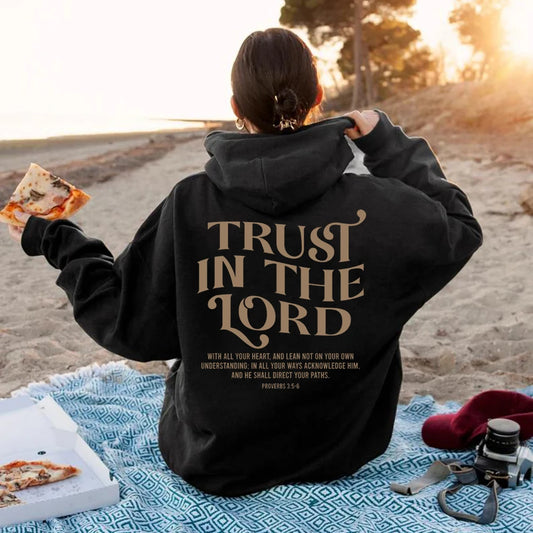 Aesthetic Christian Sweatshirt Bible Verse Hoodie Women'S Religious Hoodies Trust in the Lord Pullover Faith Top Christian Gifts